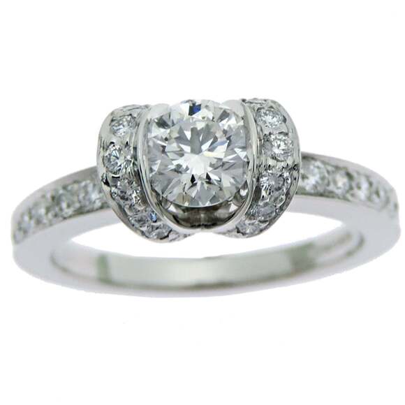 TIFFANY Jewelry - Tiffany Ribbon 0.45ct Diamond Women's Ring in Pt950 Platinum
